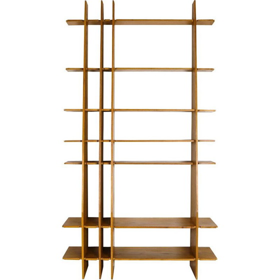 Image 1 of Vintage Shelving Unit in Walnut italian 1980s