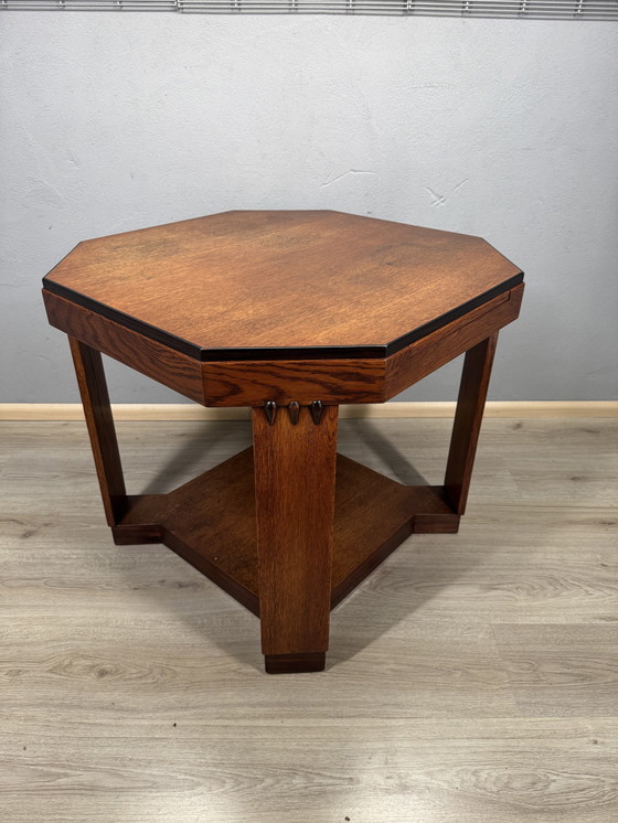 Image 1 of Tavolino della Scuola di Amsterdam - Art Déco (circa 1900-1920) - con lati allungabili