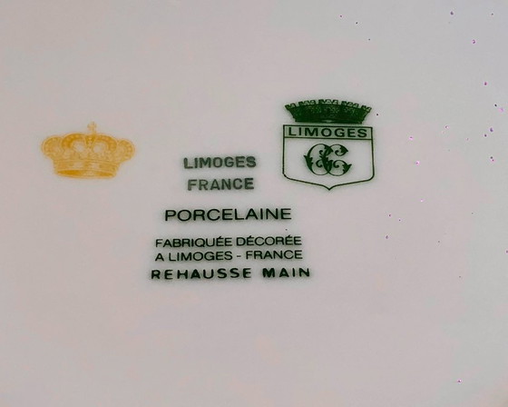 Image 1 of Bomboniera vintage in porcellana di Limoges, Francia - Decorazione floreale dipinta a mano - Condizioni perfette