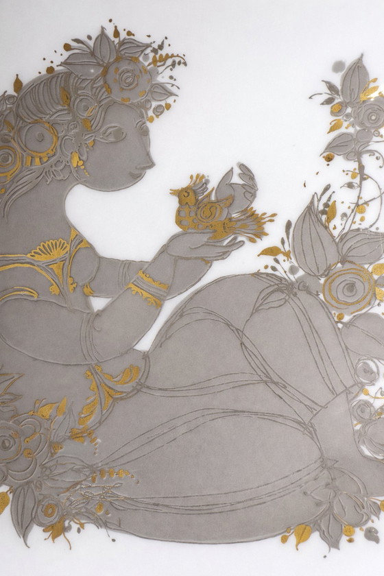 Image 1 of Assiette vintage en porcelaine Rosenthal Studio-Line par Bjørn Wiinblad – 1970 – 18x18 cm