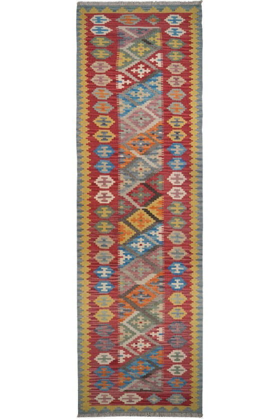 Image 1 of Hand-woven kilim gashgai 303 x 89 cm