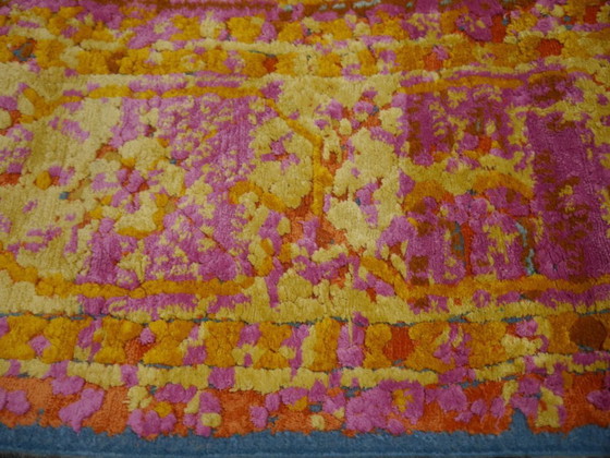 Image 1 of Zijden vloerkleed - Modern design vloerkleed Heriz zijde 300 x 250