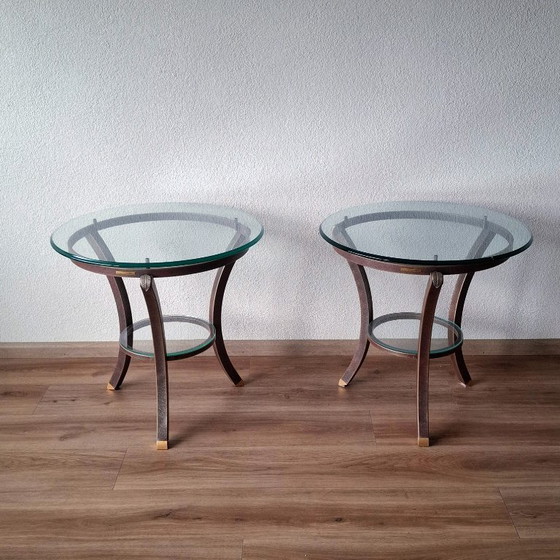 Image 1 of PIERRE VANDEL PARIS Bijzettafel - Rond - 2 Stuks