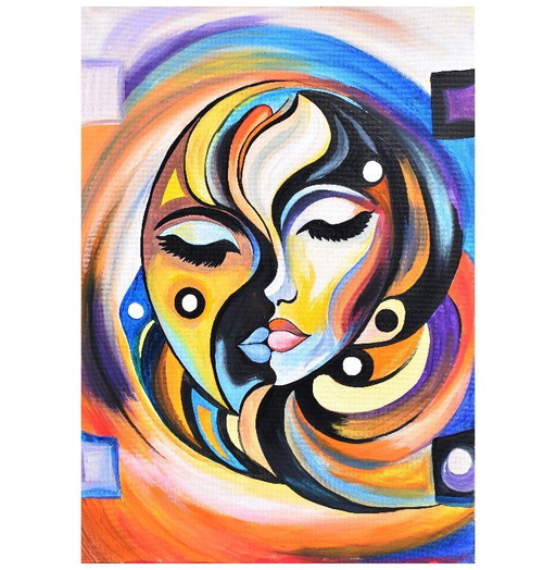 Original Painting "Yin and Yang" – Moder Symbolic Art (70x50 cm)