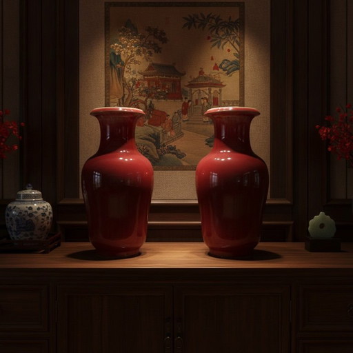 Vase chinois ancien « sang de bœuf ». (Un des deux disponibles) – vazen, Ceramic (photo 2 of 15)