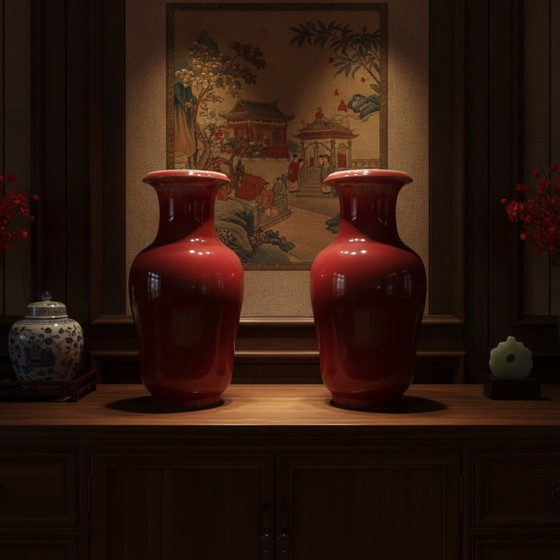 Vase chinois ancien « sang de bœuf ». (Un des deux disponibles) – Ceramic (photo 2 of 15)