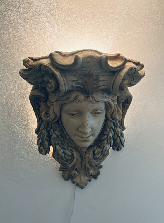 Image 1 of Unique sculptural wall lamp with a warm, classic look