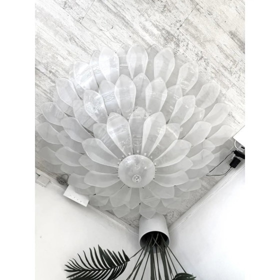 Image 1 of Artistic Contemporary Sanded Glass Flush Mount by SimoEng
