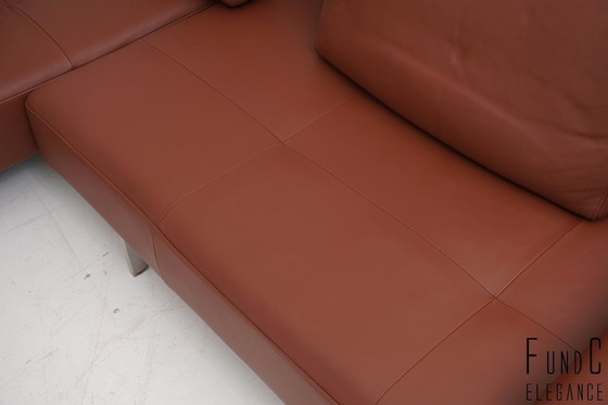 Image 1 of Rolf Benz Dono Couch Sofa Corner Couch Corner Sofa Leather Dono brown cognac pull-out
