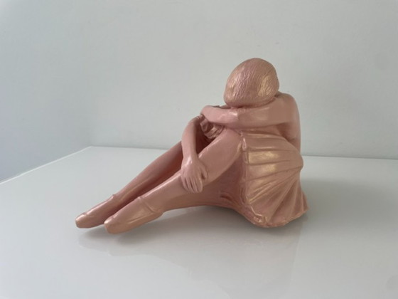 Image 1 of Statue vintage de danseuse de ballet rose