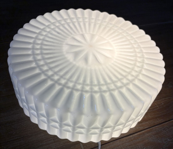 Image 1 of Vintage Glass Ceiling Lamp 30cm 1960s/1970s