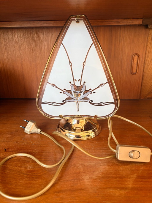 Lámpara de mesa 'Vela' Vintage Hollywood Regency – New Old Stock (Sin usar)