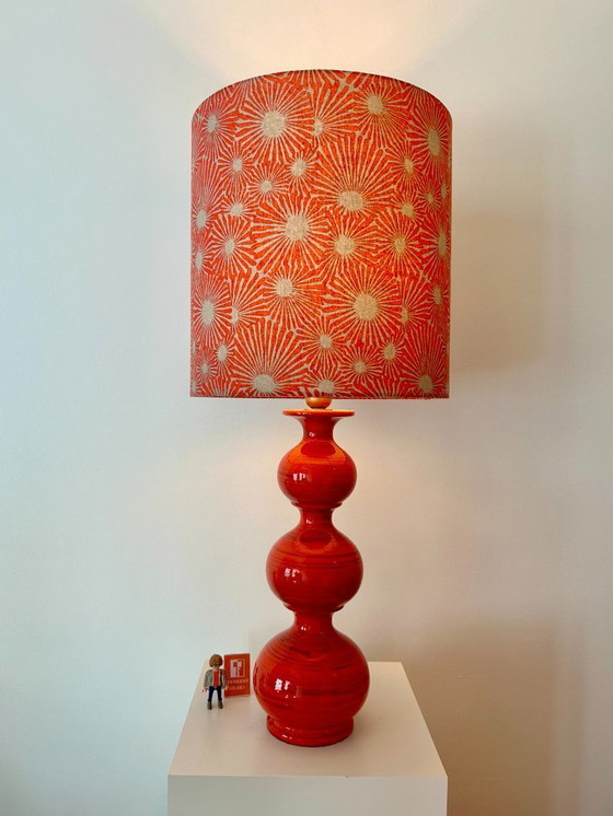 Image 1 of Kaiser Leuchten: Mid-Century Bubble Lampe in feurigem Rot