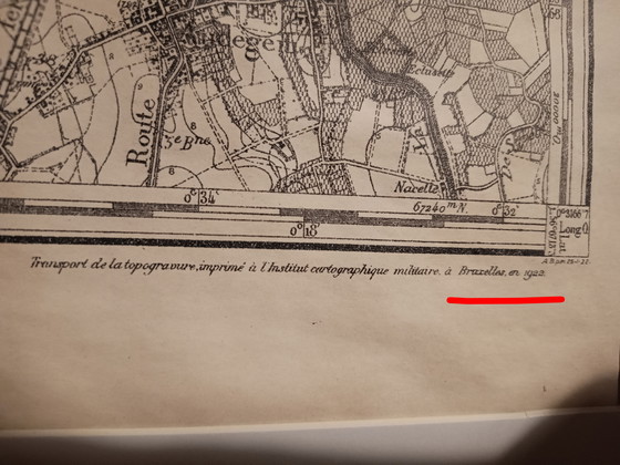 Image 1 of Authentic map of Zele and Berlare from 1922