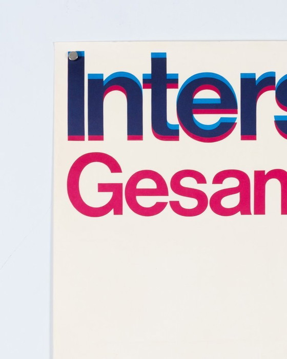 Image 1 of Porsche Interserie 1972 Gesamtklassement – Original Vintage Porsche Poster by Edgar Dambacher – Mid-Century Modern – 102x76 cm