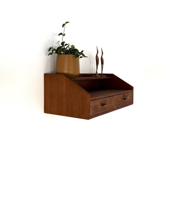 Image 1 of Consolle da parete vintage in teak danese anni '60