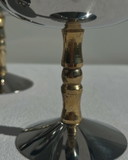 5 Vintage Italiaanse IJs Champagne Coupes RVS Inox Retro