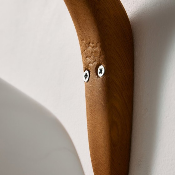 Image 1 of Lámpara de pared MK10987 de teca y vidrio de Uno & Östen Kristiansson para Luxus