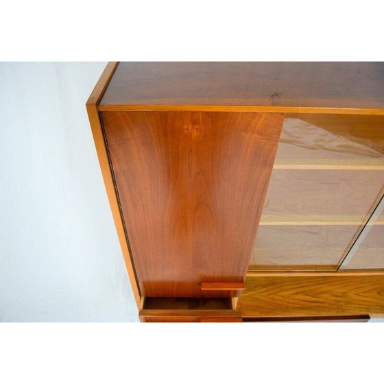 Image 1 of Vintage mahogany and glass bookcase for UP Závody, 1960