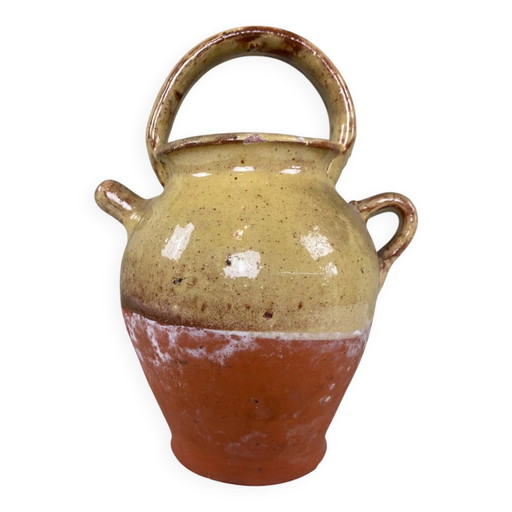 Glazed terracotta jug