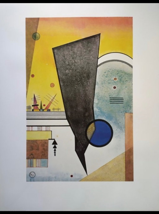 Wassily Kandinsky : "Bent Point, 1924". Signé dans la plaque.