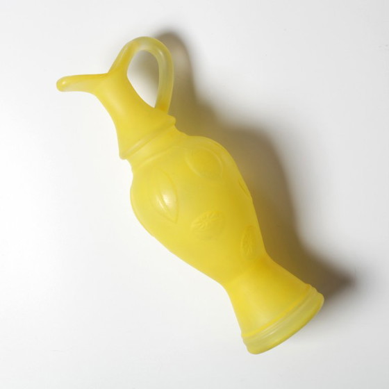Mid-Century Glass Lemon Patterned Yellow Jug / Limoncello Carafe / Italy / 1980s – Glass & Decanter (photo 9 of 11)