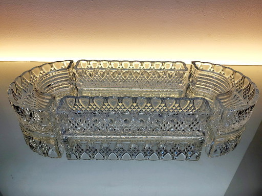 Val saint lambert art deco tafel midden of center piece 