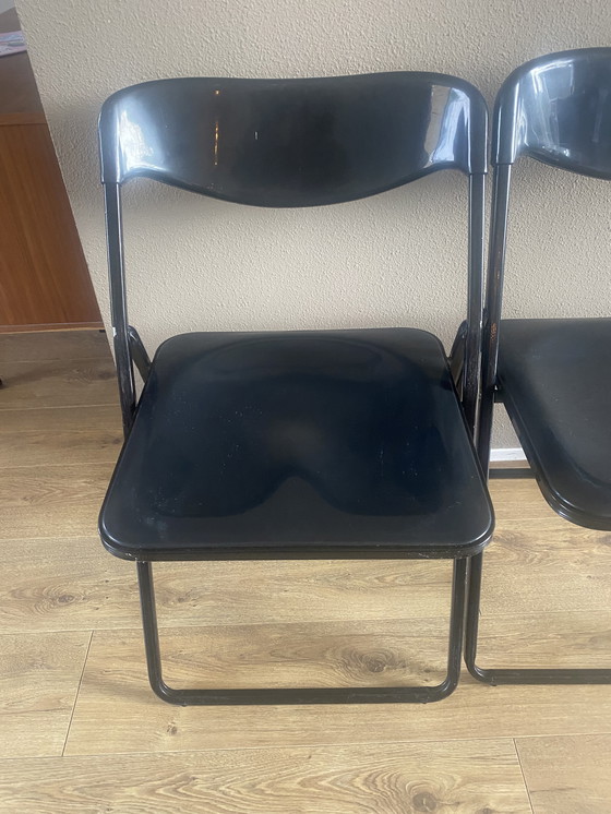 Image 1 of 4 vintage Lerolin folding chairs, Italian design