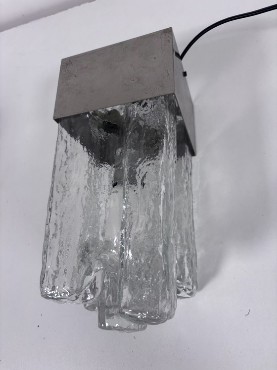 Exclusive Mid-Century Kalmar 'Granada' Ice Glass J.T. Kalmar – Wall lights, Metal (photo 9 of 15)