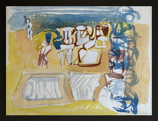 Marcus de Vestele - Abstract composition on the beach - 1975