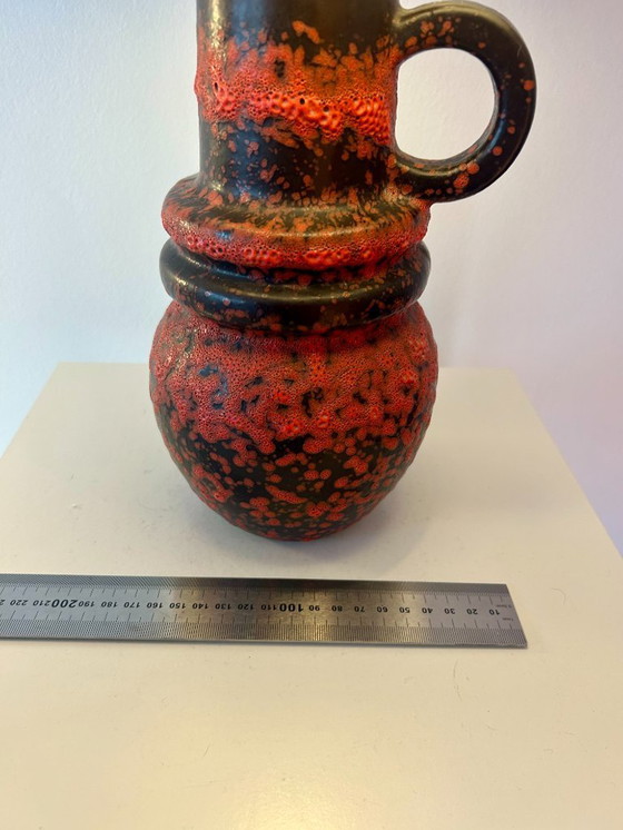 Image 1 of Upcycled table lamp made from a Scheurich ceramic vase | Model 428-26 | West German Pottery