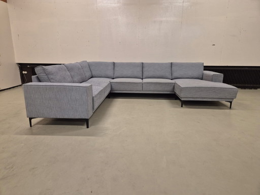 Profijt Meubel - Canapé d'angle Calira - Gris - Canapé en forme de U - Tissu