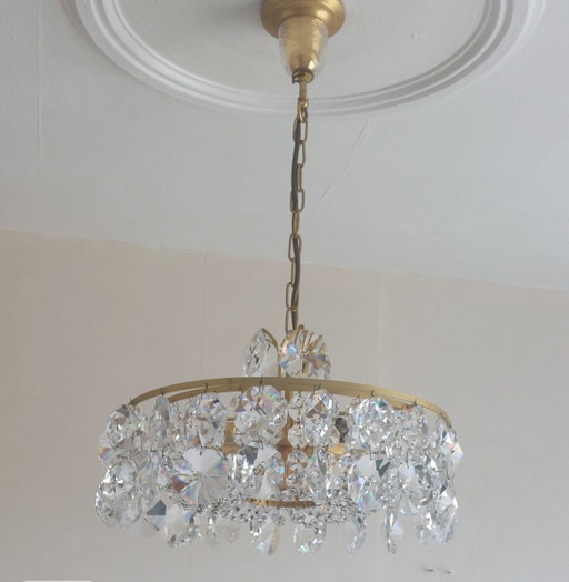 Palwa Chandelier 10 kg Lead Crystal Restored and Polished – kroonluchters, Glass