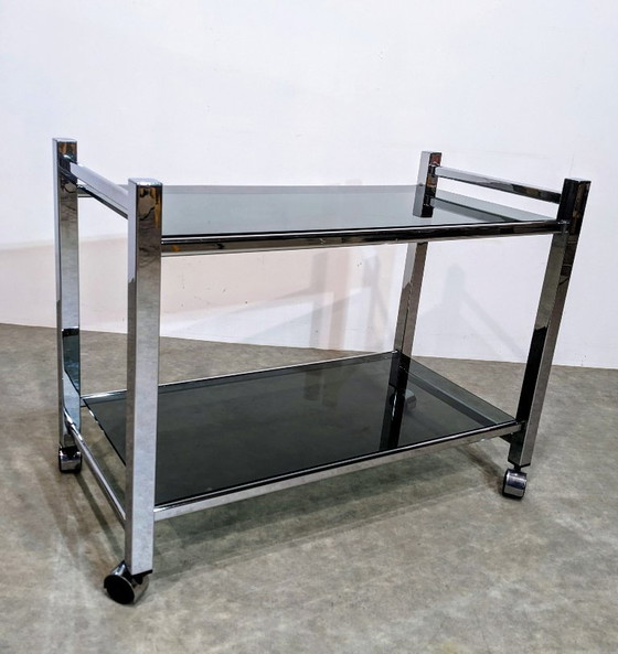 Image 1 of Bijzettafel, rolbare bar of vintage tv-meubel