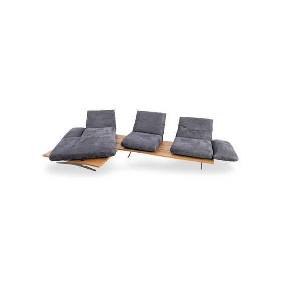 Image 1 of Originele Koinor Schwof hoekbank, designbank Bison 69, blauw leer