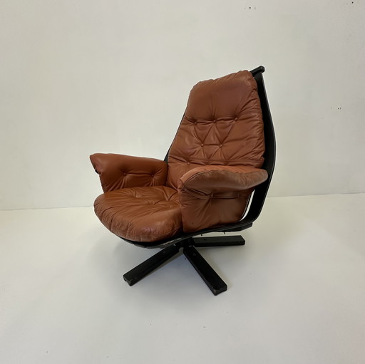 Hans Brattrud For Hove Möbler Swivel Chair , 1970's