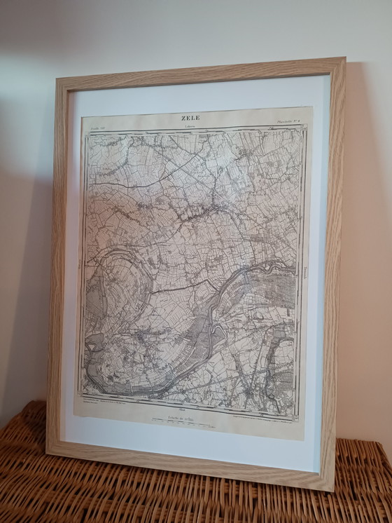 Image 1 of Authentic map of Zele and Berlare from 1922