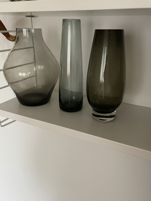 Set of 3 WMF tourmaline vases – Design Wilhelm Wagenfeld – Mid Century 50s
