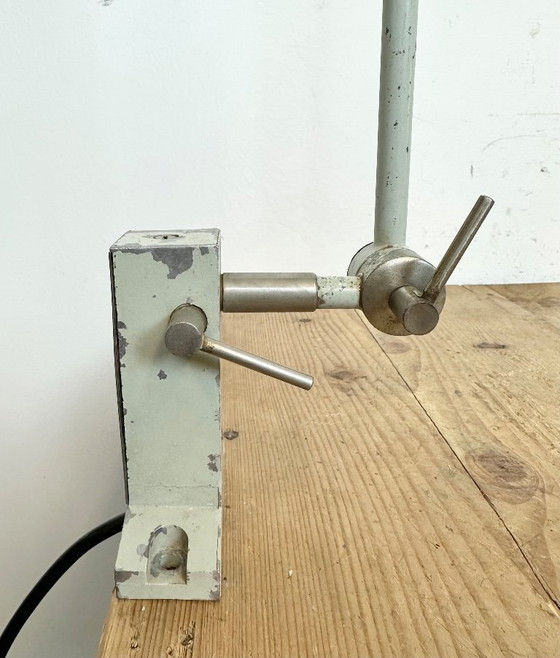 Image 1 of Lampe de table industrielle grise d'Elektrosvit, années 1970