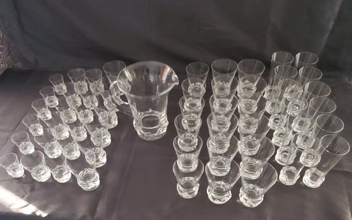 DAUM Nancy - Crystal service - Sorcy pattern - 1960-70 (ref 3957