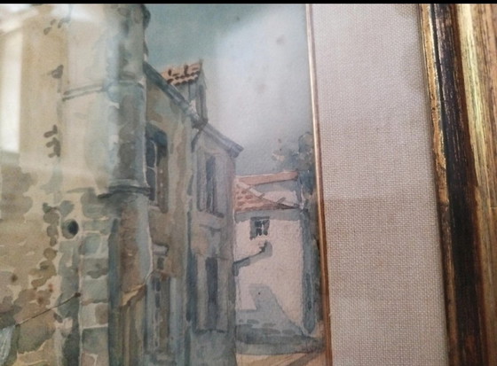 Watercolor by Stanley Inchbold, Chaumont (Haute-Marne), 1918 – Paintings & Drawings, Glass, Paper (photo 7 of 11)