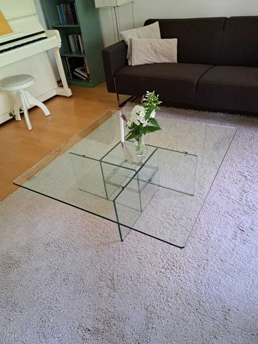Glass coffee table