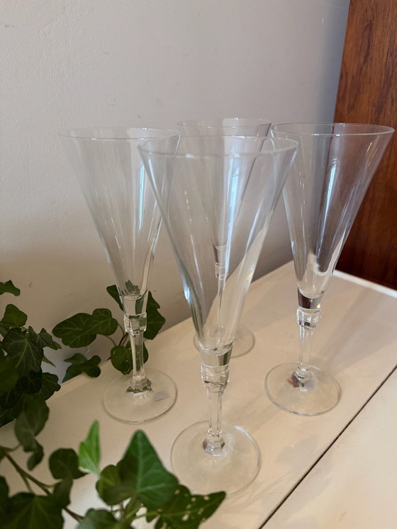 Flûtes à champagne Art Déco, Verres et carafes, Verre, Transparent (photo 3 sur 5)