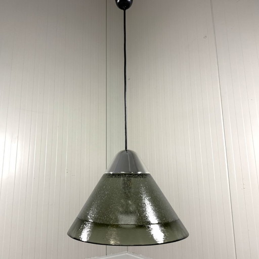 Lampada a sospensione conica in vetro Peill & Putzler, Germania – hanglampen, Glass, Chrome (photo 2 of 20)
