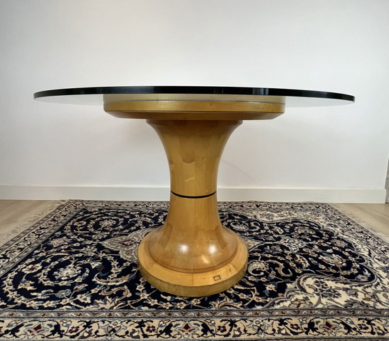 Italienischer Midcentury Esstisch, 1960er Jahre – Esstische, Glas, Holz, Vintage (photo 4 of 11)