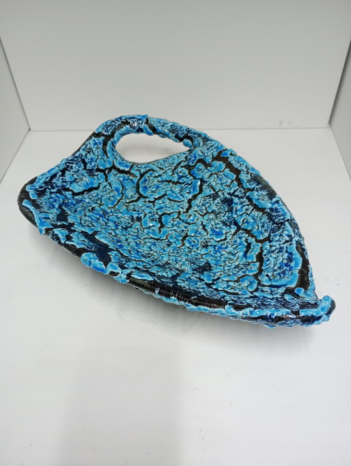 Grande ciotola turchese in lava vintage