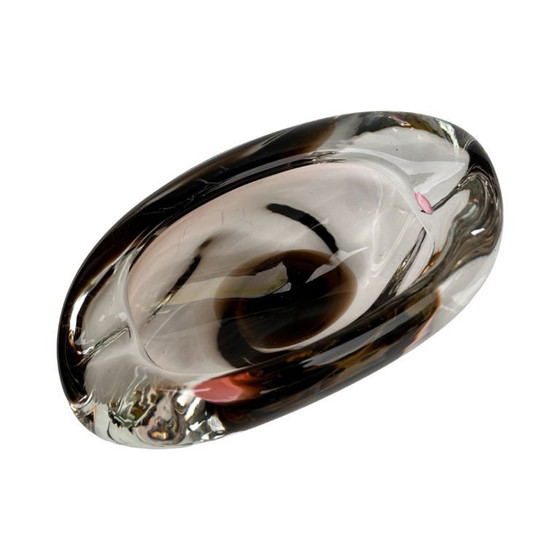 Image 1 of Glasaschenbecher, entworfen von Jozef Rozinek, Borocrystal Nový Bor, Tschechoslowakei, 1970er Jahre.