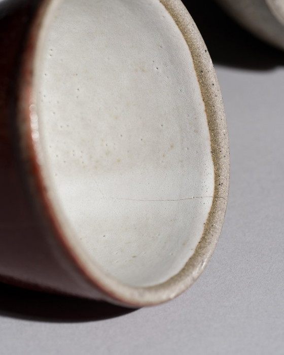 Image 1 of Studio Ceramic Box Duo – Mario Enke, Duitsland, 2010 · Sculpturale containers van steengoed, gebakken in reductieoven