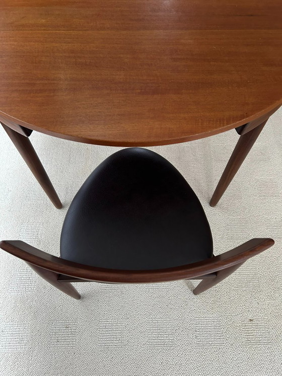 Hans Olsen „Roundette“ für Frem Røjle – Tisch + 6 Stühle – Dänisches Design – Esszimmergarnitur, Wood (photo 12 of 19)