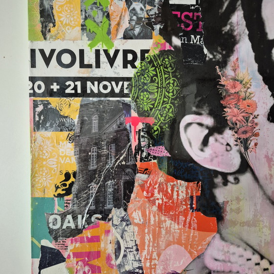 Image 1 of Straßenplakate auf Leinwand (Mixed Media)